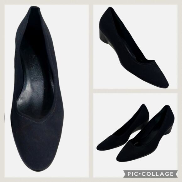Salvatore Ferragamo Nella Neoprene Nylon Pumps $395 size 9.5    S2590 - Picture 1 of 12